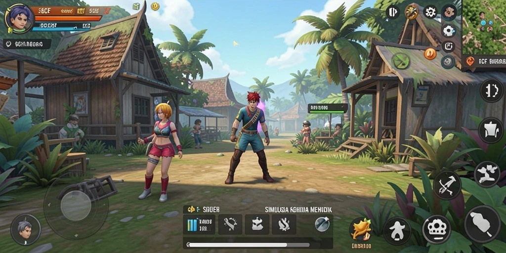 Tampilan gameplay 6CF yang menarik dalam simulasi kehidupan.