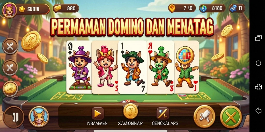 Tampilan gameplay menarik dari game Domino 8180.