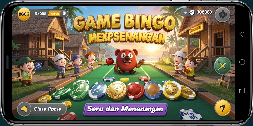 Tampilan gameplay seru dalam aplikasi 8G8G Bingo.