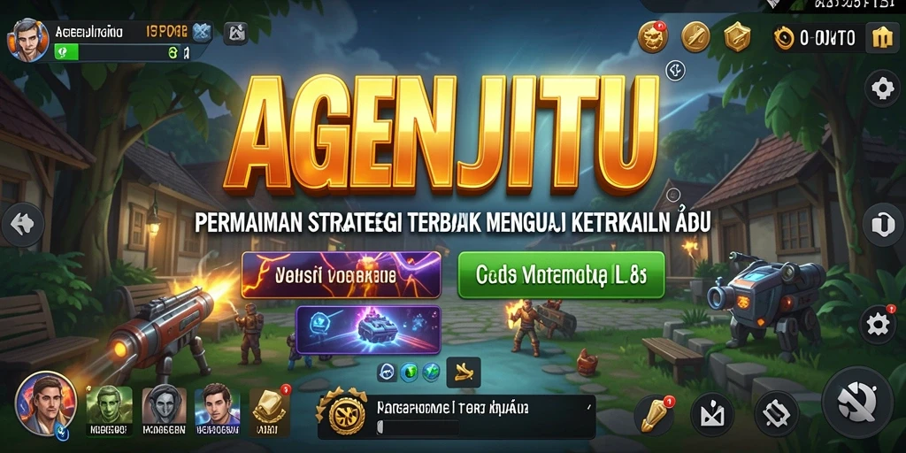 Tampilan gameplay AGENJITU menampilkan aksi strategi yang mendebarkan.