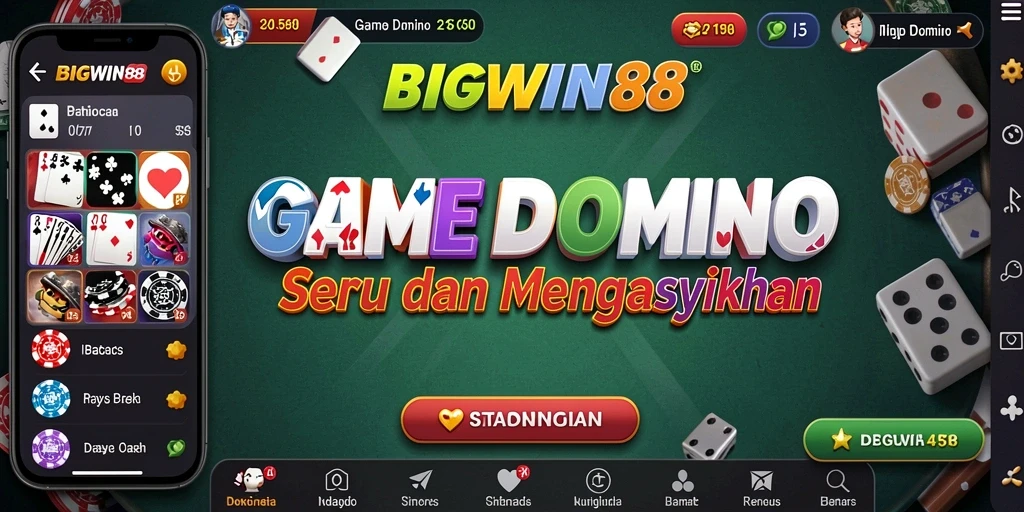 Tampilan gameplay seru dari BIGWIN88 dalam permainan Domino.
