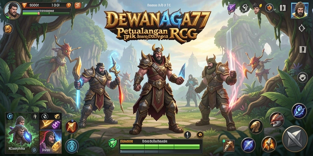 Tangkapan layar gameplay <strong>DEWANAGA77</strong> yang menunjukkan pertarungan epik antara karakter.