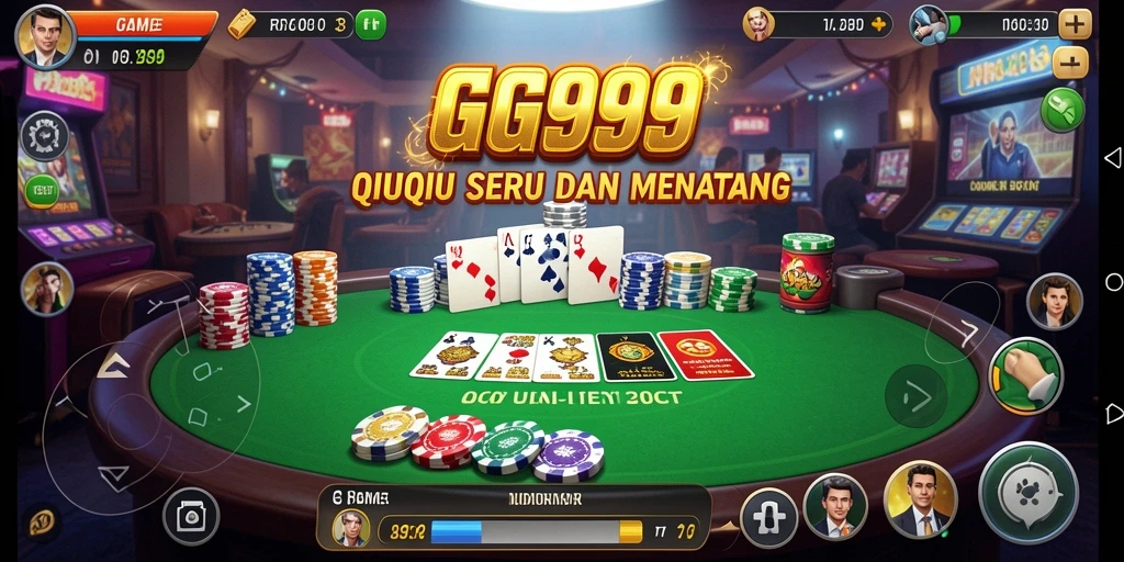 Screenshot GG999 menunjukkan intensitas permainan QiuQiu yang menarik.
