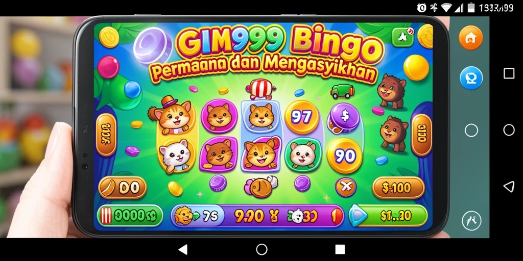Tampilan gameplay GIM999 dengan suasana Bingo yang ceria.