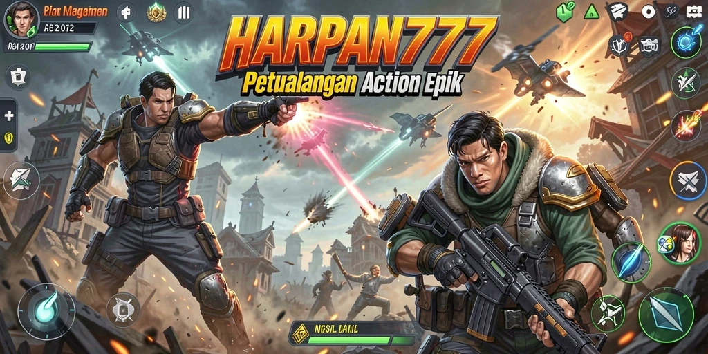 Tampilan gameplay HARAPAN777 dengan aksi mendebarkan dan grafis tinggi.