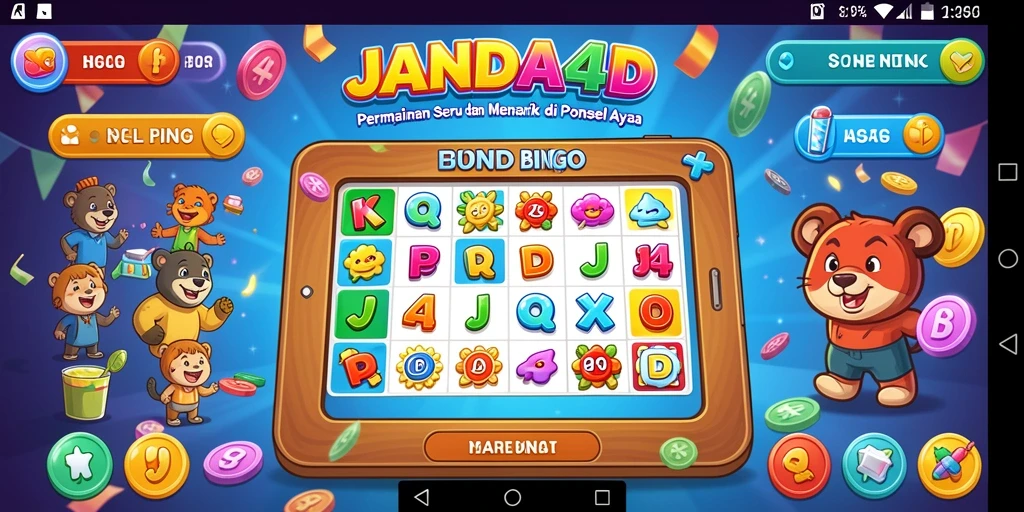 Screenshot permainan JANDA4D yang menampilkan gameplay Bingo yang seru dan interaktif.