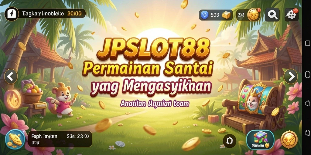 Screenshot menampilkan gameplay JPSLOT88 dengan tema yang cerah dan menarik.