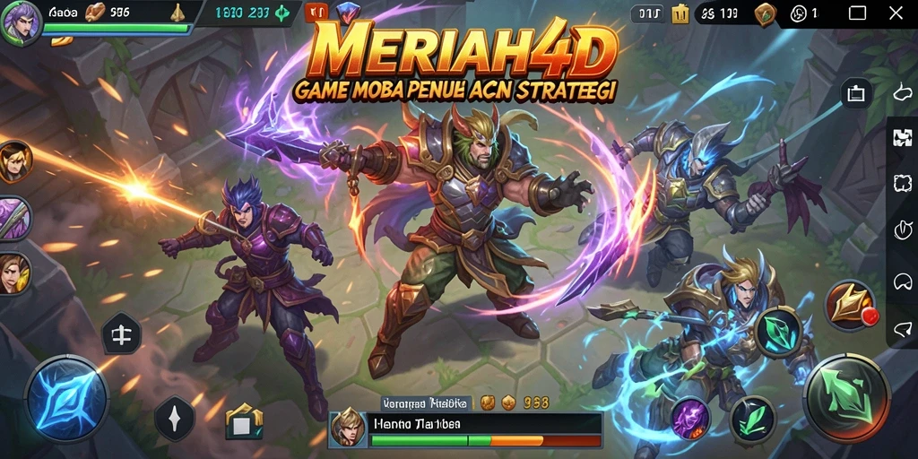 Tangkapan layar utama MERIAH4D yang menunjukkan aksi gameplay MOBA.