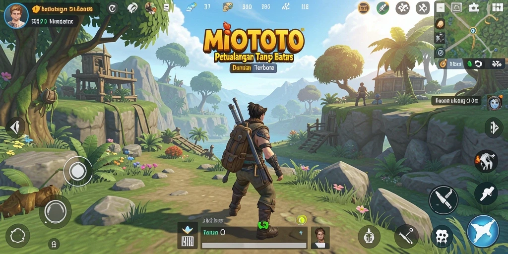 Tampilan gameplay dari MIOTOTO yang menakjubkan dan luas.