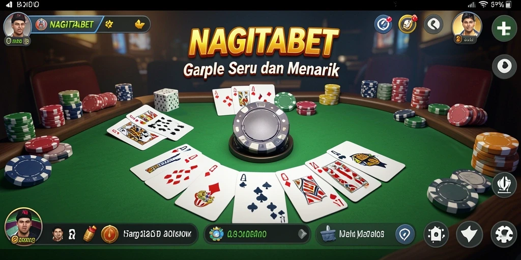 Screenshot gameplay NAGITABET menampilkan momen seru bermain Gaple dengan teman.