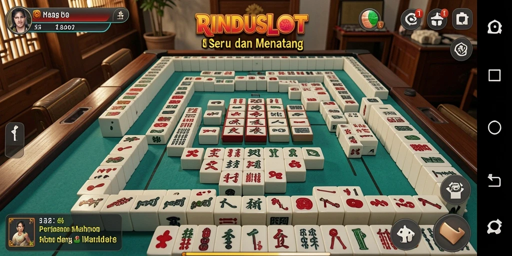 Tampilan dinamis gameplay RINDUSLOT yang penuh warna dan menantang.
