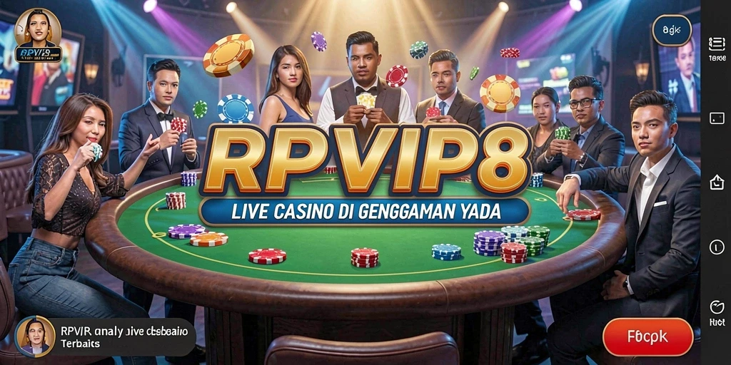 Tampilan gameplay RPVIP8 yang menarik dalam Live Casino dengan dealer yang profesional.