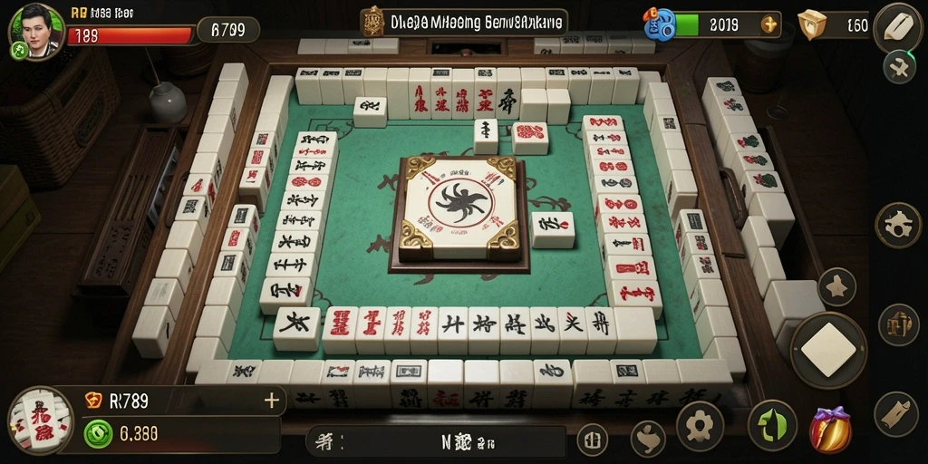 Screenshot permainan RR789 yang menunjukkan aksi seru permainan Mahjong.
