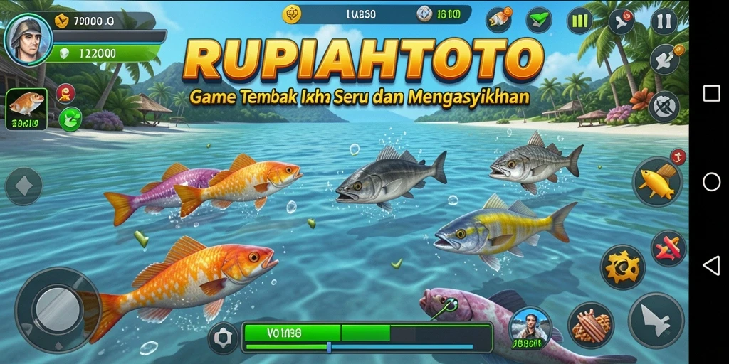 Gameplay seru dari RUPIAHTOTO dengan aksi Tembak Ikan.