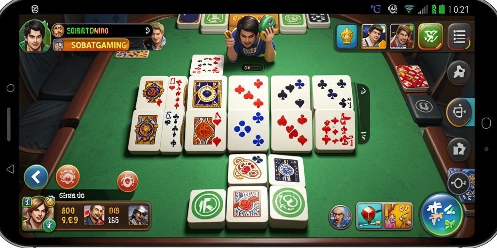 Screenshot gameplay Domino yang seru dan interaktif.