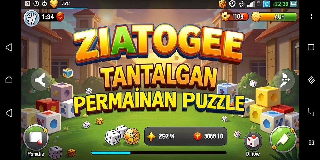 Tampilan gameplay seru dalam ZIATOGEL yang menguji logika.